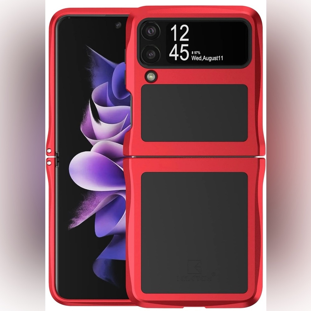 NWT Samsung Galaxy Z Flip 3 5G Case, Metal Red